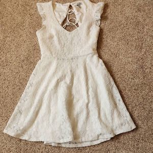 Speechless Small White Mini Lace Dress